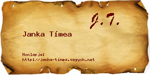 Janka Tímea névjegykártya