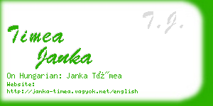 timea janka business card